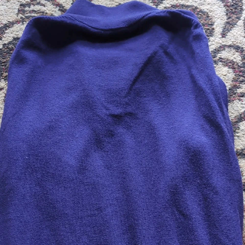 J. Crew Men's Purple 1/4 Zip Sweater - Picture 3 of 5